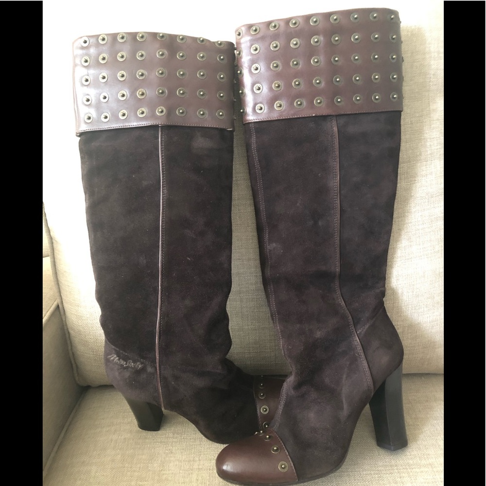 Miss Sixty Suede/Leather Stud Boots